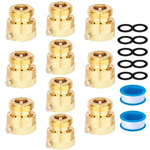 WHK Hose Bib Backflow Preventer Vacuum BreakerGarden Hose Check Valve to Connect 34 Inch Outdoor Faucet SpigotSprinklerRVAntiSiphon10 Packs - Image 1