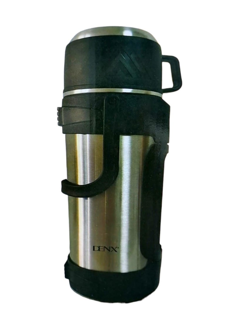 Denx Thermos Bottle tea and coffee Cold and Hot bottle, black, 2 liters - Image 1