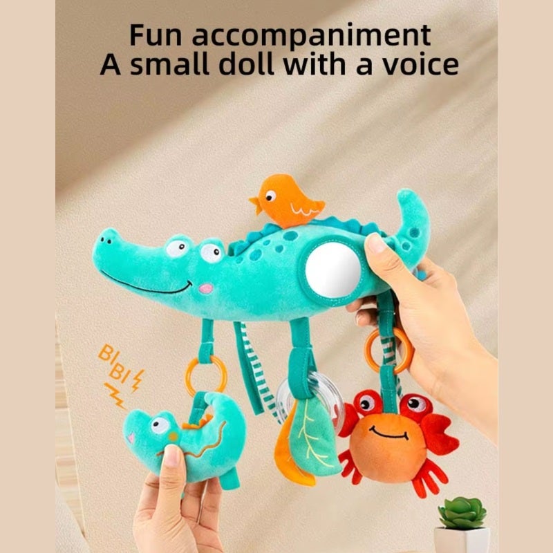 Hanging Baby Rattle: 28*27Cm Cute Panda Design - Built-In Ringing Paper & BB Devices, Hand-Eye Coordination Training For Crib, Stroller Baby Entertainment - Image 4
