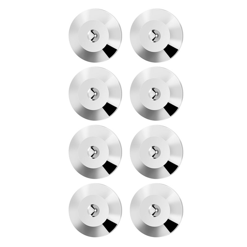 8 Pcs 25 x 4mm Universal Copper Speaker Shock Base Pad Isolation Feet Mat Floor Disc Silver - Image 4