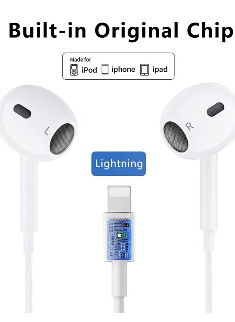 ELTRAZONE - Apple Earbuds Headphones with Lightning Connector【Apple MFi Certified】 Wired in-Ear Stereo Noise Canceling Isolating Earphone for iPhone 13/12/11/SE/X/XR/XS/8/7 (Built-in Microphone&Volume Control) - Image 1