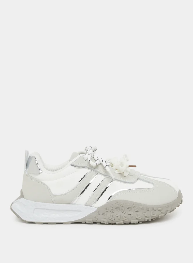 Styli Styli Textured Sole Lace Up Sneakers