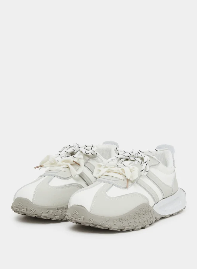 Styli Styli Textured Sole Lace Up Sneakers