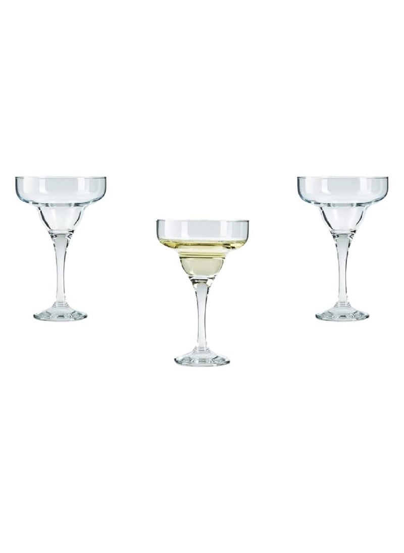 LAV 3 Pieces Misket Margarita Glass, 300 Ml - Clear  - Image 2
