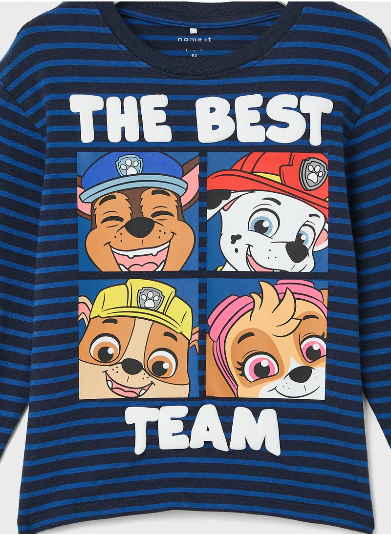 NAME IT Kids Paw Patrol Crew Neck Full Sleeves T-Shirt