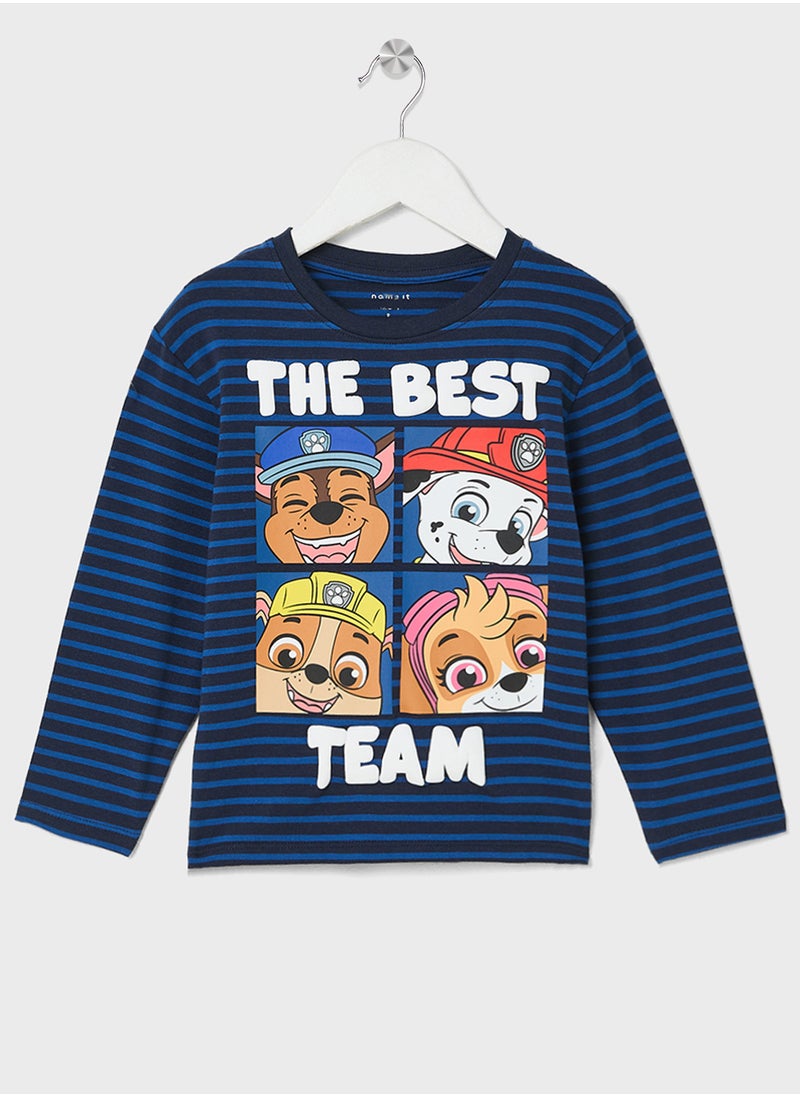NAME IT Kids Paw Patrol Crew Neck Full Sleeves T-Shirt  - Image 1