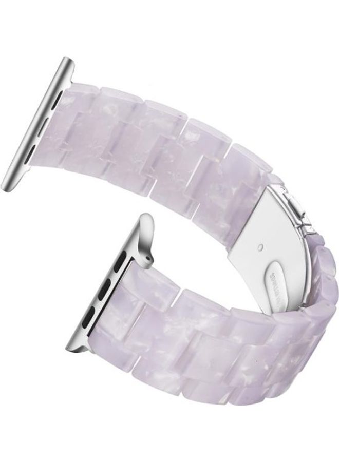NIBEMINENT Simple Fashion Resin Strap for Apple Watch Series 5/4/3/2/1 42-44mm White - Image 3
