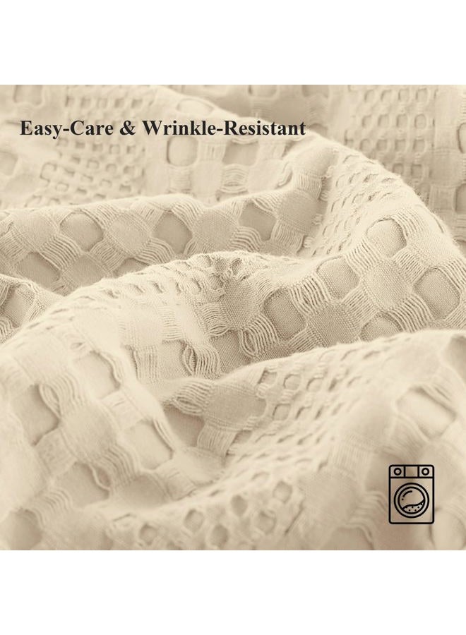 MOSLUNA Waffle Weave Body Pillowcases 20" x 54" 1 Pack,Beige - Image 3