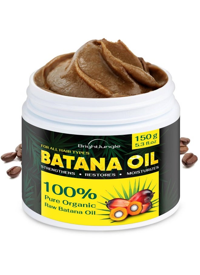 BRIGHTJUNGLE - Batana Oil for hair Growth - Dr. Sebi-inspired 100% Pure & Organic Raw Batana Oil Prevent Hair Loss, Promotes Hair thickness for Men & Women - 5.29 oz - Image 1