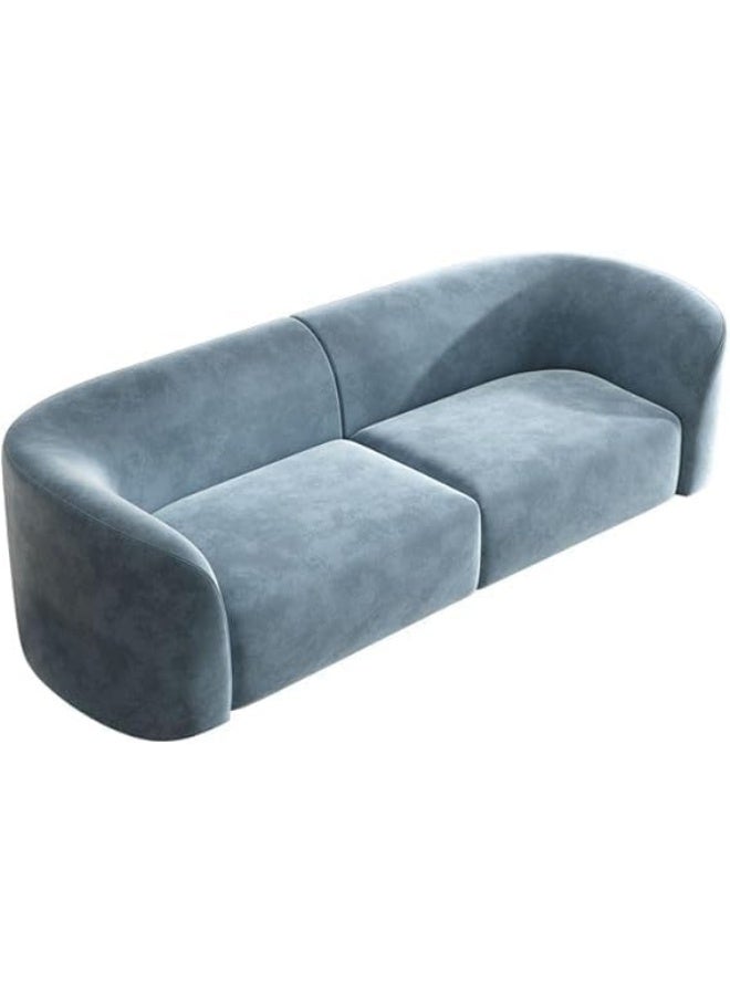 Ripple FURNITURE Ripple FURNITURE UAE Homes Modern Living Room Round Sofa, Tuxedo Arms, Solid Color, 4 Seater  - Image 3