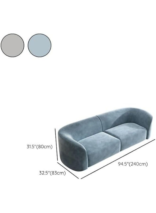 Ripple FURNITURE Ripple FURNITURE UAE Homes Modern Living Room Round Sofa, Tuxedo Arms, Solid Color, 4 Seater  - Image 2