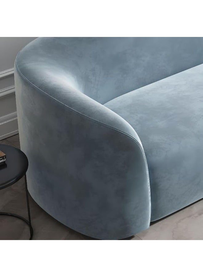 Ripple FURNITURE Ripple FURNITURE UAE Homes Modern Living Room Round Sofa, Tuxedo Arms, Solid Color, 4 Seater  - Image 5