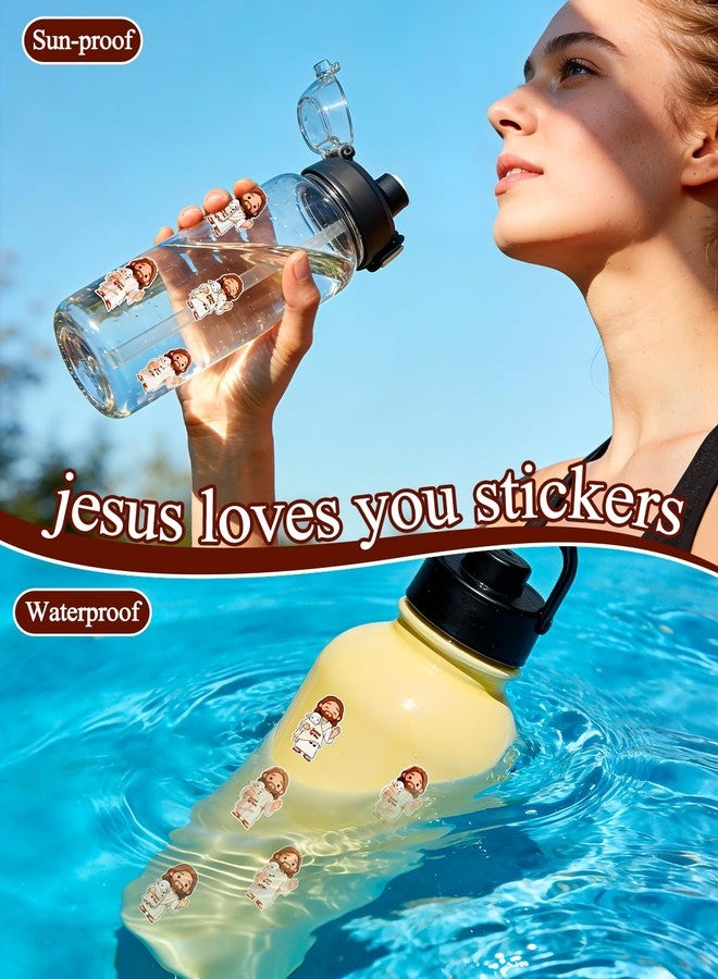 Yigney mini Jesus Stickers for Kids - Jesus Loves You Christian Stickers, Little jesu god Religious Decals for Sunday School, Church, Vacation Bible School, Bible Classes, Religious Gifts - Image 3