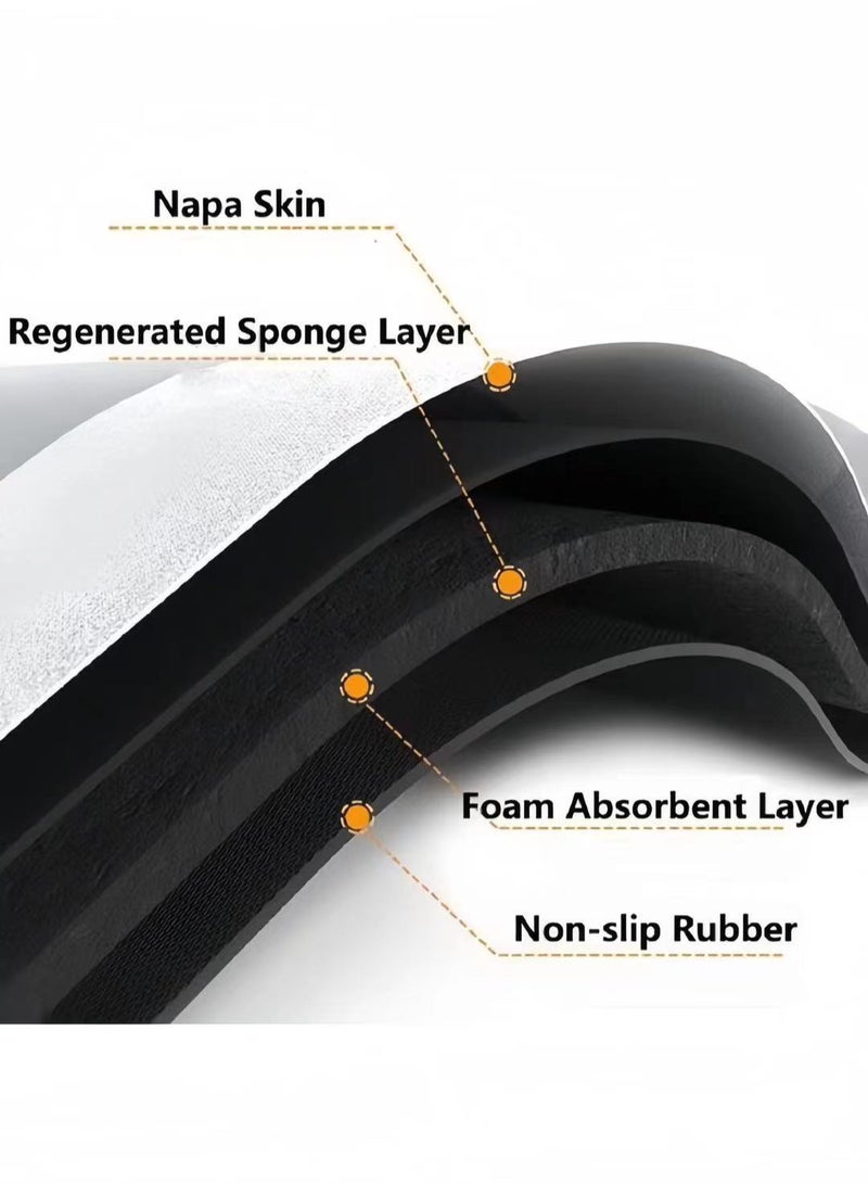 حليمي سجادة حوض استحمام أرضية فائقة الامتصاص وناعمة وغير قابلة للانزلاق وسريعة الجفاف مقاس 60 × 180 سم - Image 2