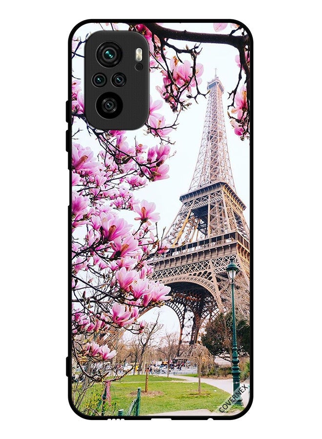 Covernex Protective Case Cover For Poco M5s 4G Flowers & Eiffel Tower - Image 1