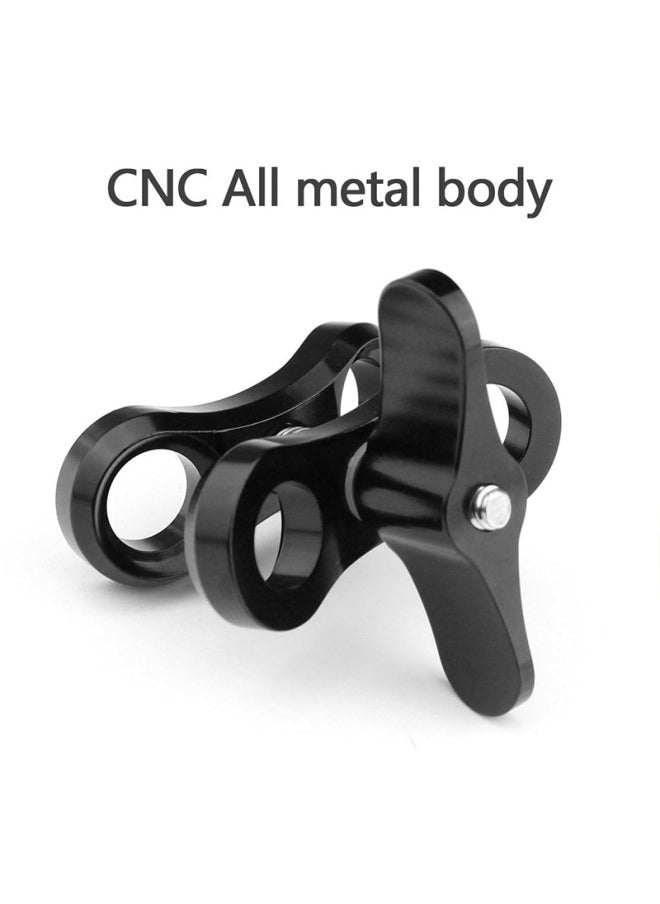 Suitable For Gopro11 Diving Photography erfly Clip Small Ant Mountain Dog Camera CNC Metal Light Bulb Clip-Color:Black - Image 1