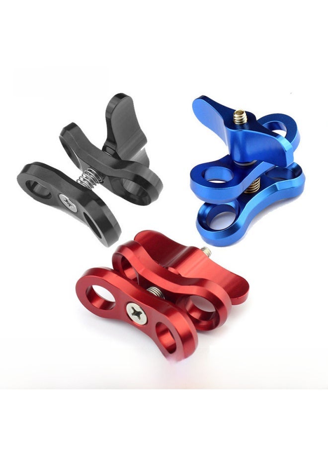 Suitable For Gopro11 Diving Photography erfly Clip Small Ant Mountain Dog Camera CNC Metal Light Bulb Clip-Color:Black - Image 2