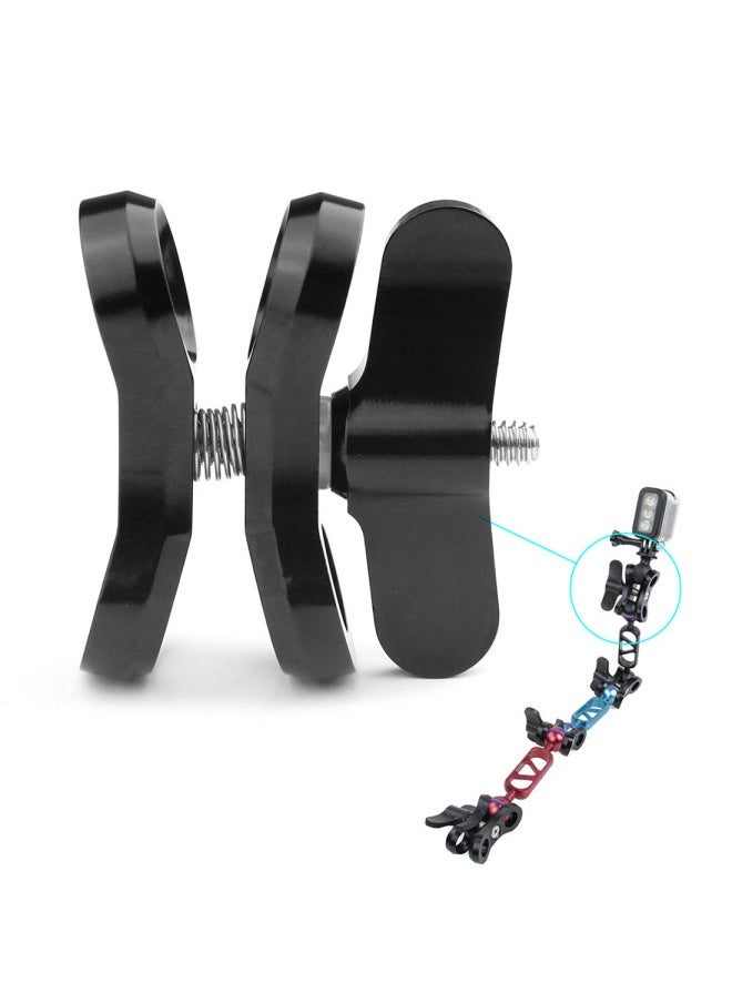 Suitable For Gopro11 Diving Photography erfly Clip Small Ant Mountain Dog Camera CNC Metal Light Bulb Clip-Color:Black - Image 5