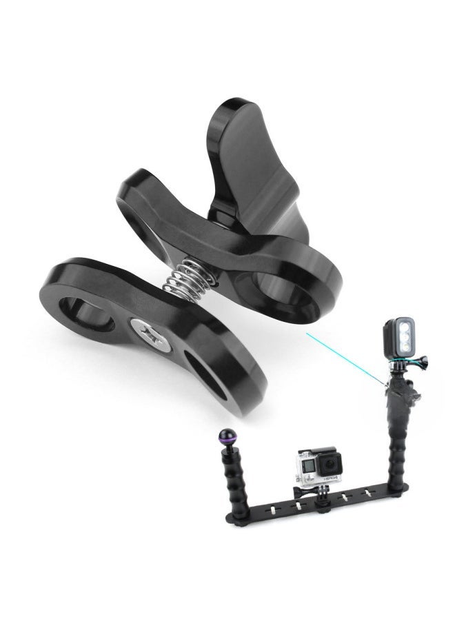 Suitable For Gopro11 Diving Photography erfly Clip Small Ant Mountain Dog Camera CNC Metal Light Bulb Clip-Color:Black - Image 3