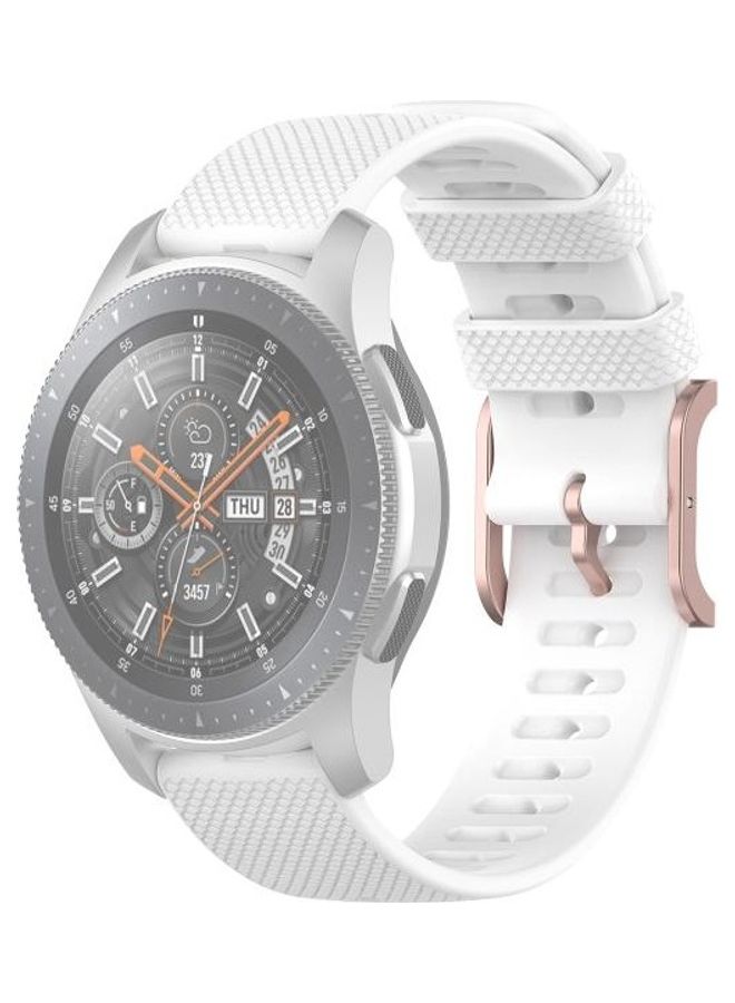 NIBEMINENT Dot Texture Wrist Strap For Samsung Galaxy Watch 3 45mm-46mm White - Image 1