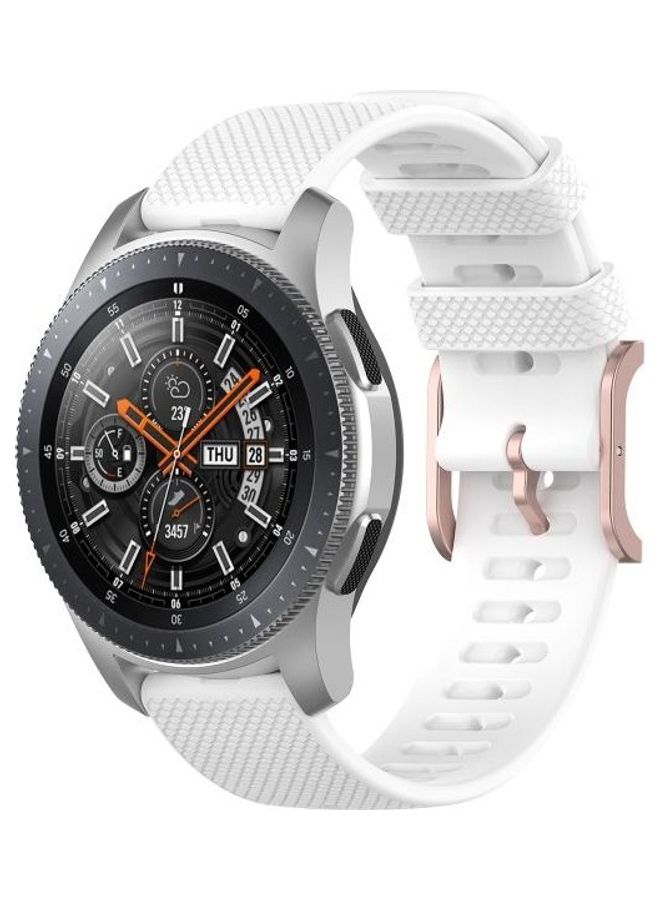 NIBEMINENT Dot Texture Wrist Strap For Samsung Galaxy Watch 3 45mm-46mm White - Image 5