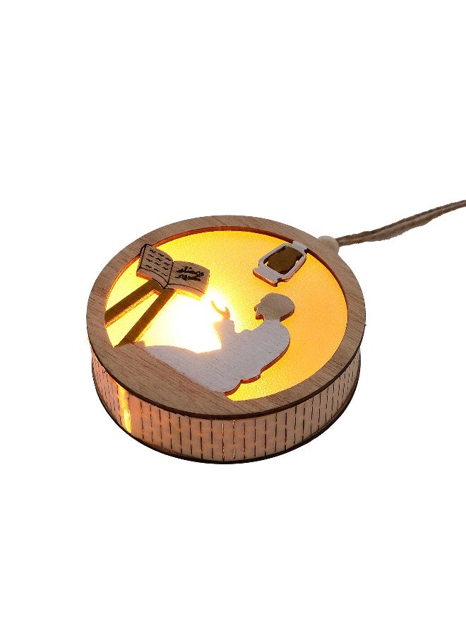 NIBEMINENT Eid Mubarak Wooden Ornament Ramadan Decorations Wooden Eid Mubarak Pendant,eid Mubarak Decorations DIY Ramadan Dekoration for Ramadan Mubarak Eid Decorations - Image 2