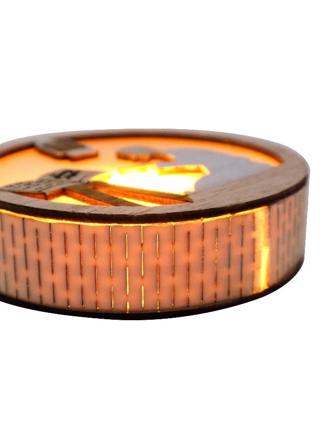 NIBEMINENT Eid Mubarak Wooden Ornament Ramadan Decorations Wooden Eid Mubarak Pendant,eid Mubarak Decorations DIY Ramadan Dekoration for Ramadan Mubarak Eid Decorations - Image 4