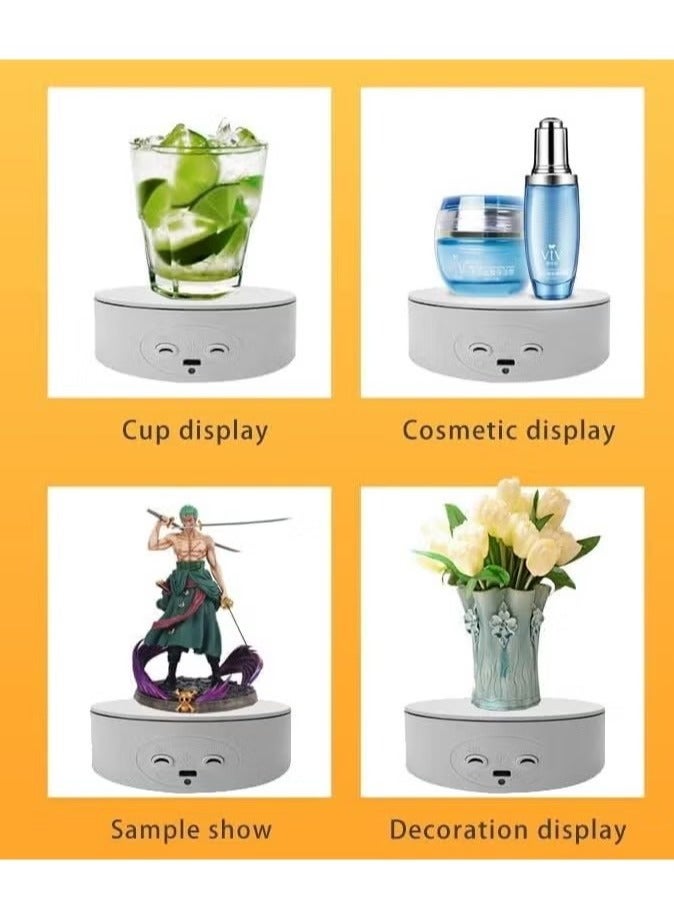 Hicomony Motorized Rotating Display Stand, Electric Turntable with USB Power Cable, Rotating Display Stand with rechargeable battery, 360 Degree Rotating Turntable for Photography Products Shows - Image 5
