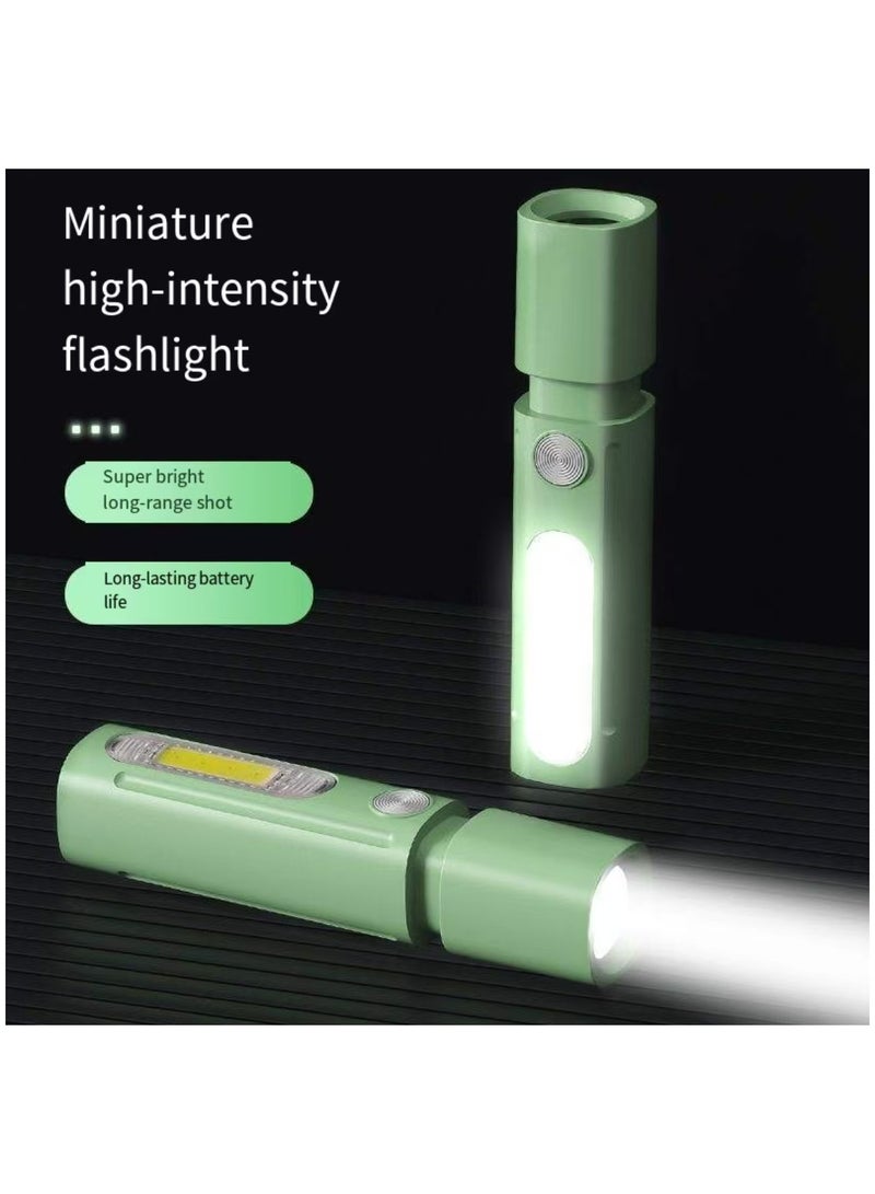 LED Zoom Flashlight Rechargeable Home Outdoor Dormitory Mini Flashlight  - Image 1