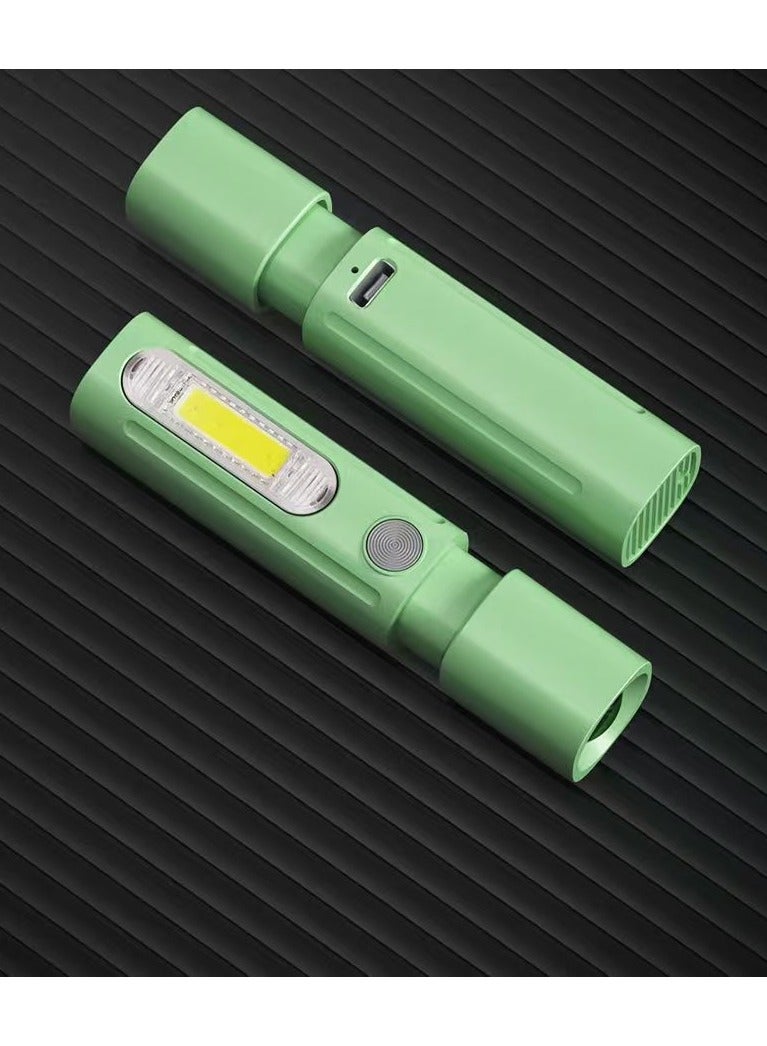 LED Zoom Flashlight Rechargeable Home Outdoor Dormitory Mini Flashlight  - Image 2