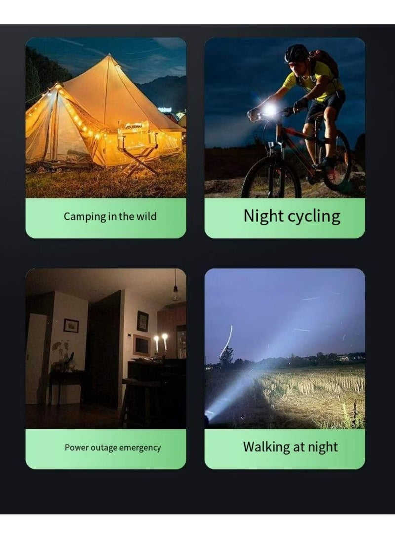 LED Zoom Flashlight Rechargeable Home Outdoor Dormitory Mini Flashlight  - Image 4
