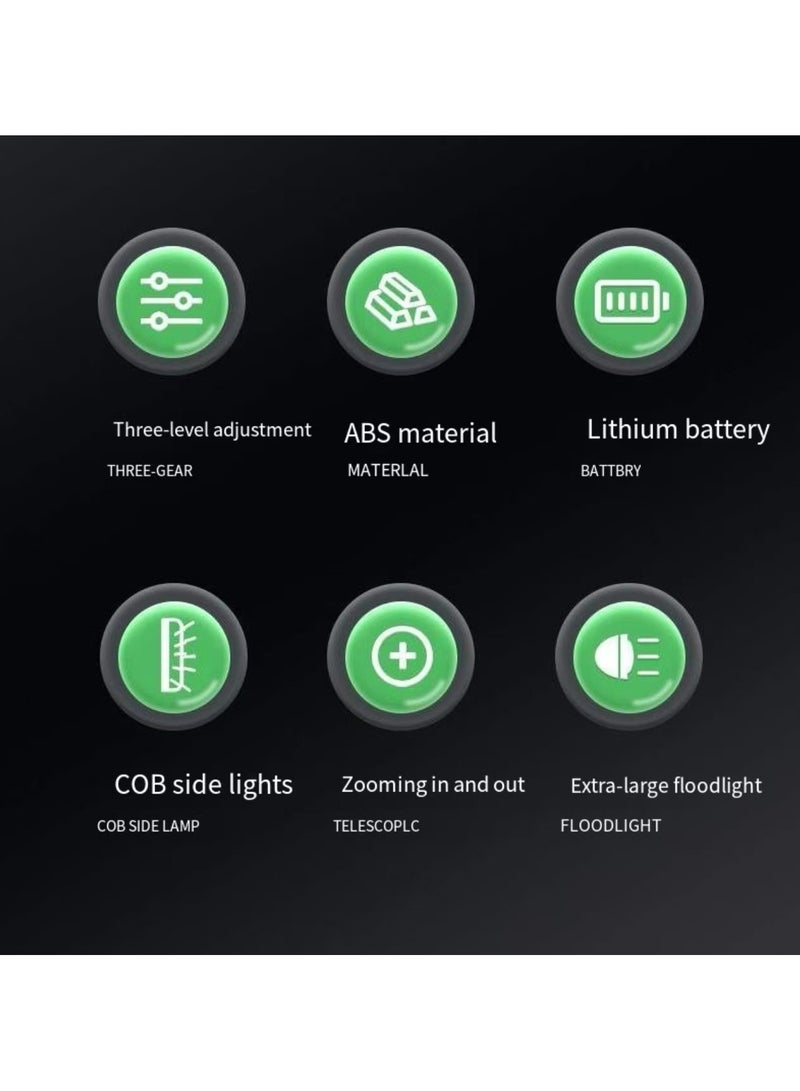 LED Zoom Flashlight Rechargeable Home Outdoor Dormitory Mini Flashlight  - Image 5