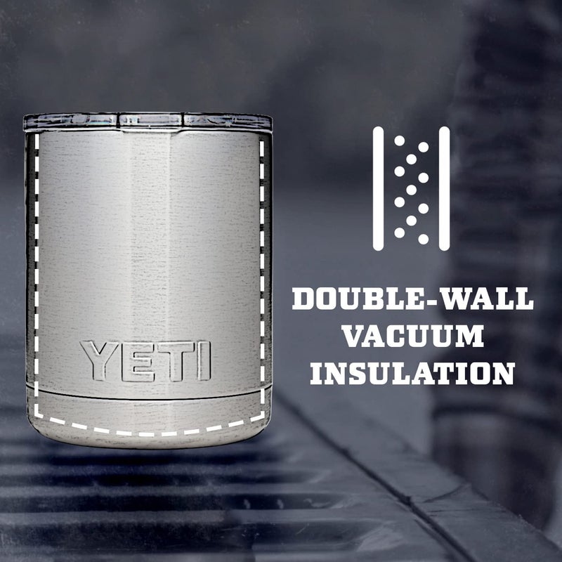 YETI YETI Stainless Steel Rambler Drinking_Cup Lowball, Vacuum Insulated, with MagSlider Lid, 10 Ounces, Desert Clay  - Image 4