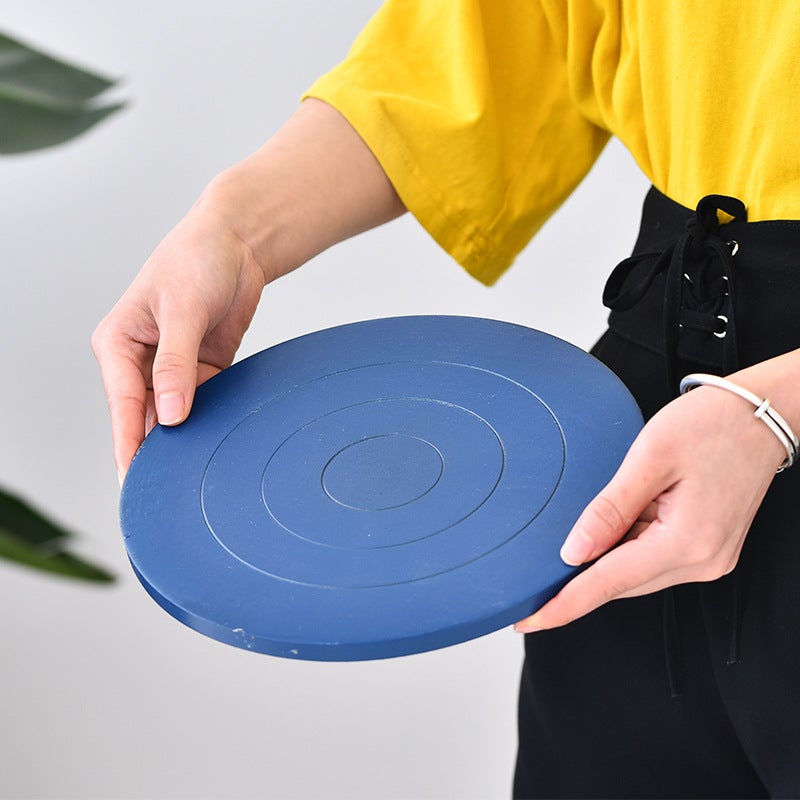 Ceramic Turntable Model Hand-Made Clay Sculpture Turntable Manual Cast Iron Rotating Decorating Workbench Cake Turntable - Image 3