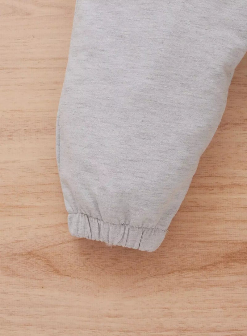 Baby Girl Heart Print Sweatshirt With Joggers - Image 3