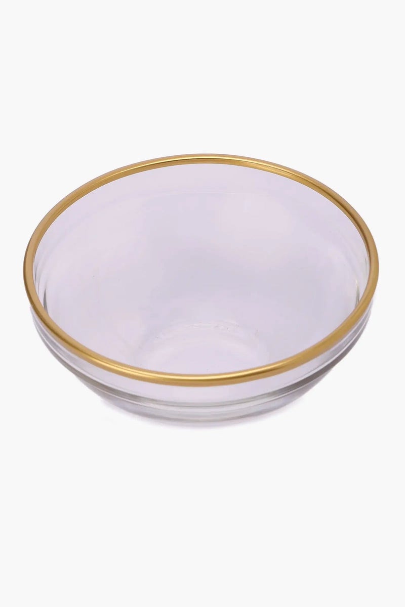 Carina Glass Bowl with Gold Trim (12cm) - Image 1