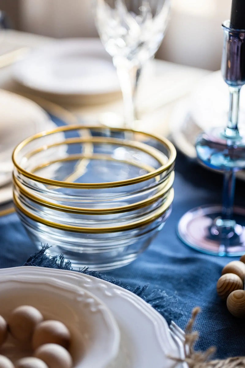 Carina Glass Bowl with Gold Trim (12cm) - Image 3