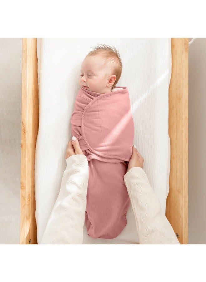 Comfy Cubs بطانية لف الأطفال للبنات والأولاد سهلة التعديل 3 عبوات كيس نوم للأطفال حديثي الولادة (كبير 3-6 أشهر، وردي، بنفسجي، توت) - Image 4