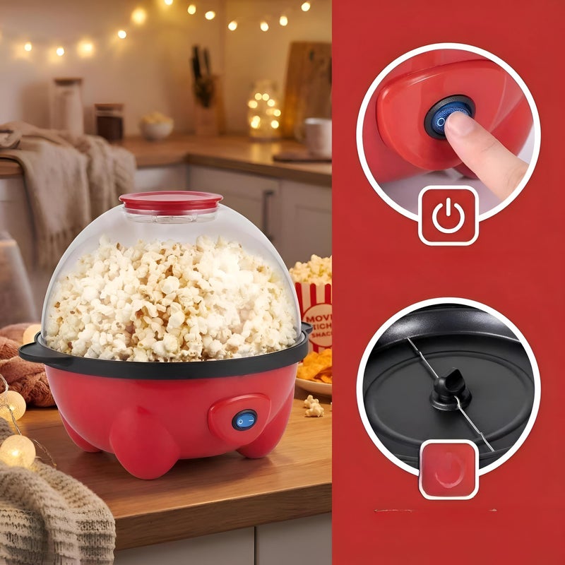 Home Popper - Massive 5L popcorn device with stick-free heating base, fast calm performance for oil sugar recipes, serves 24 cups of new popcorn - Image 2