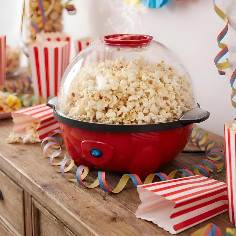 Home Popper - Massive 5L popcorn device with stick-free heating base, fast calm performance for oil sugar recipes, serves 24 cups of new popcorn - Image 4
