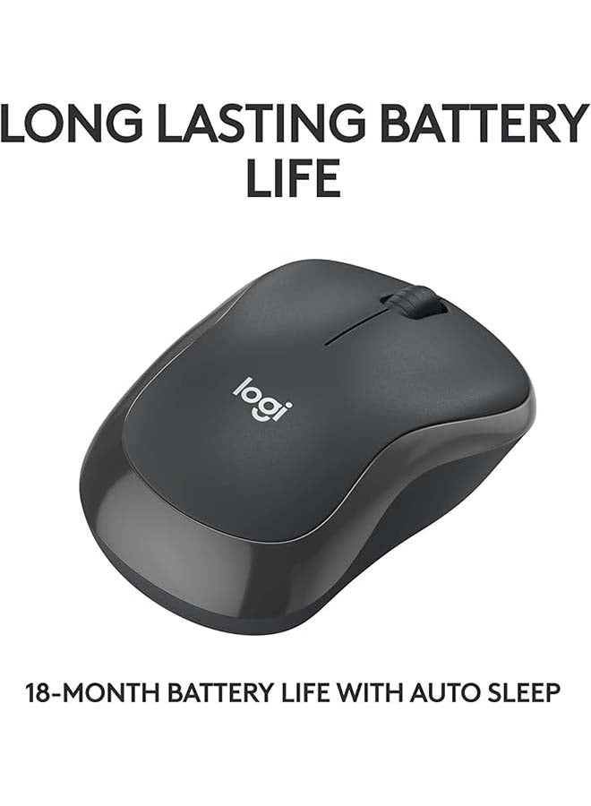Logitech M240 Silent Bluetooth Mouse, Wireless, Compact, Portable, Smooth Tracking, 18-Month Battery, for Windows, macOS, ChromeOS, Compatible with PC, Mac, Laptop, Tablets - Graphite Graphite - Image 4