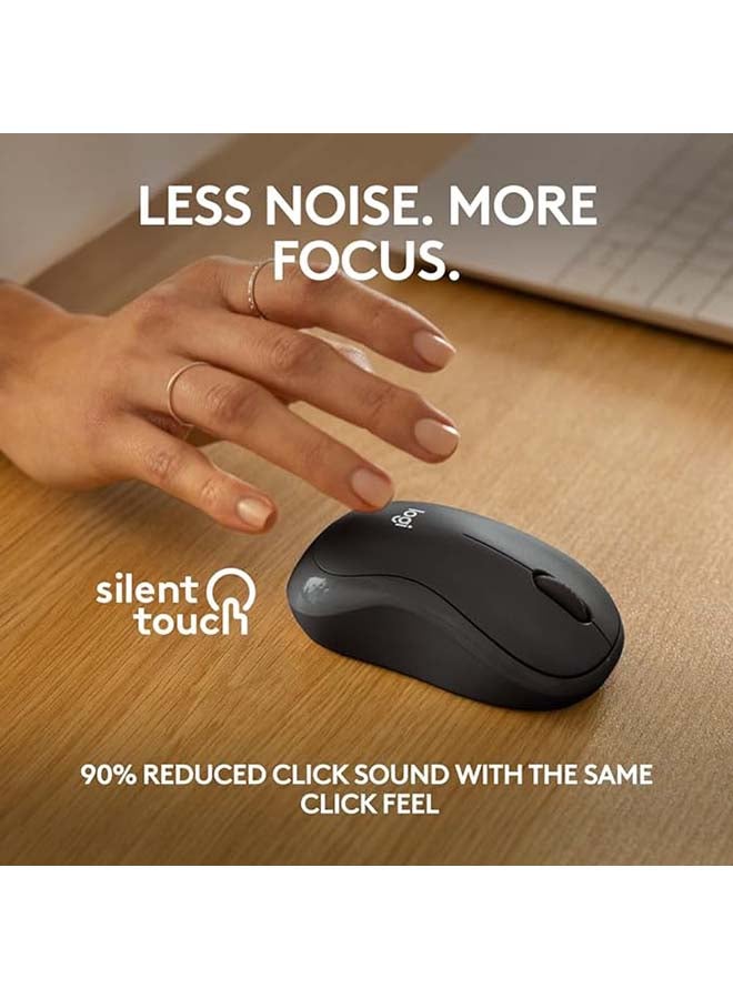 Logitech M240 Silent Bluetooth Mouse, Wireless, Compact, Portable, Smooth Tracking, 18-Month Battery, for Windows, macOS, ChromeOS, Compatible with PC, Mac, Laptop, Tablets - Graphite Graphite - Image 3