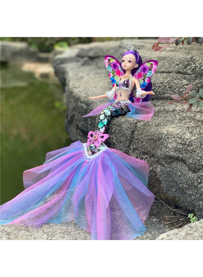 Enamel/plastic Dolls Toys - Traditional Chinese Style Figurines Handmade Craftsmanship Colorful Costumes Perfect Gifts For Kids-Color:Music Light + Yarn Tail Purple Color + Wings (wings Color Random) - Image 1
