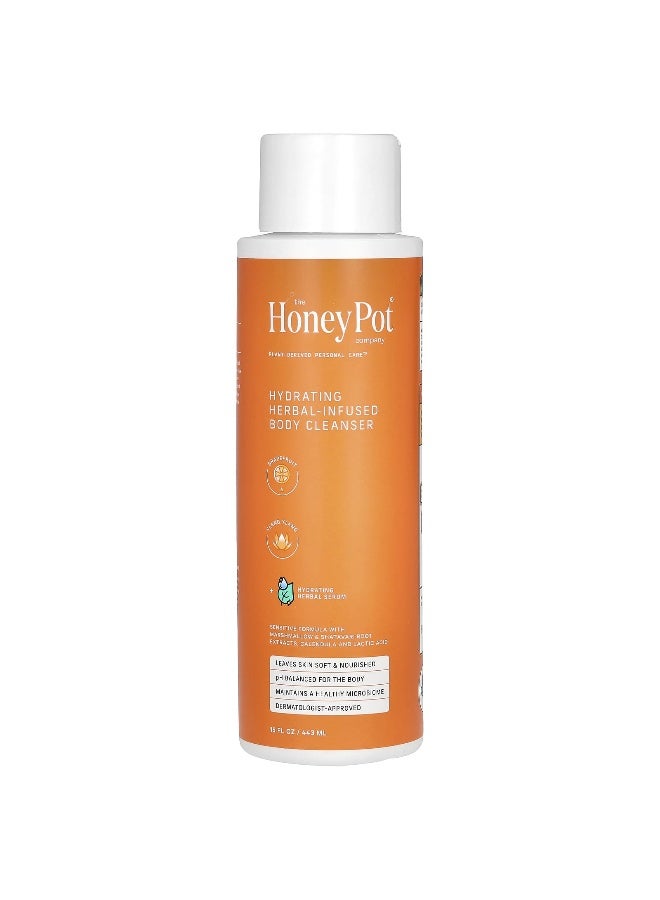 The Honey Pot Company, Hydrating Herbal-Infused Body Cleanser, Grapefruit & Ylang Ylang, 15 fl oz (443 ml) - Image 1