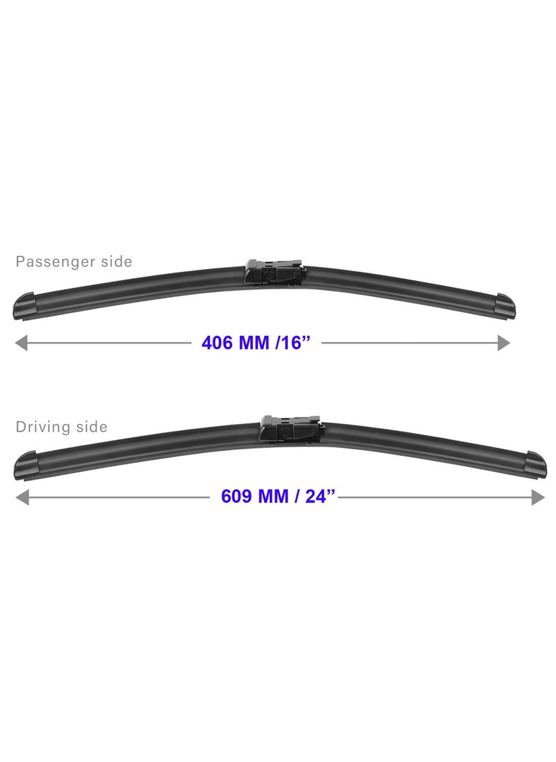 CRYSTAL - Specialized wiper blade set - SEAT IBIZA - 16``-24`` - MT BEST BUY - Image 1