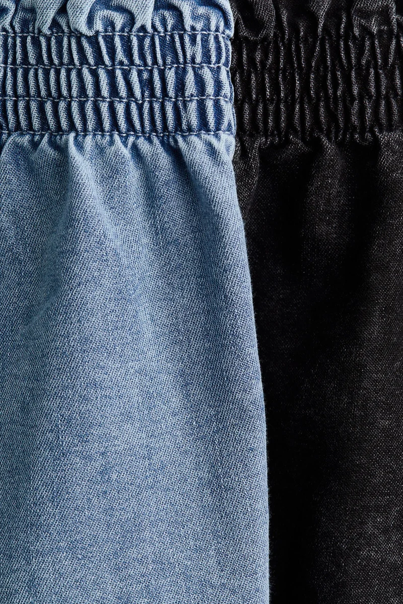 H&M 2-pack denim paper bag shorts