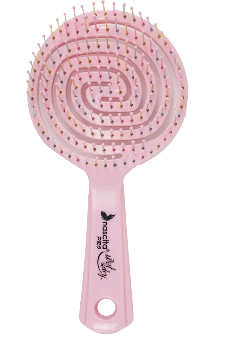 ناسكيتا 3D Flexi Control Lightening-Combing Hair Brush Pink -40