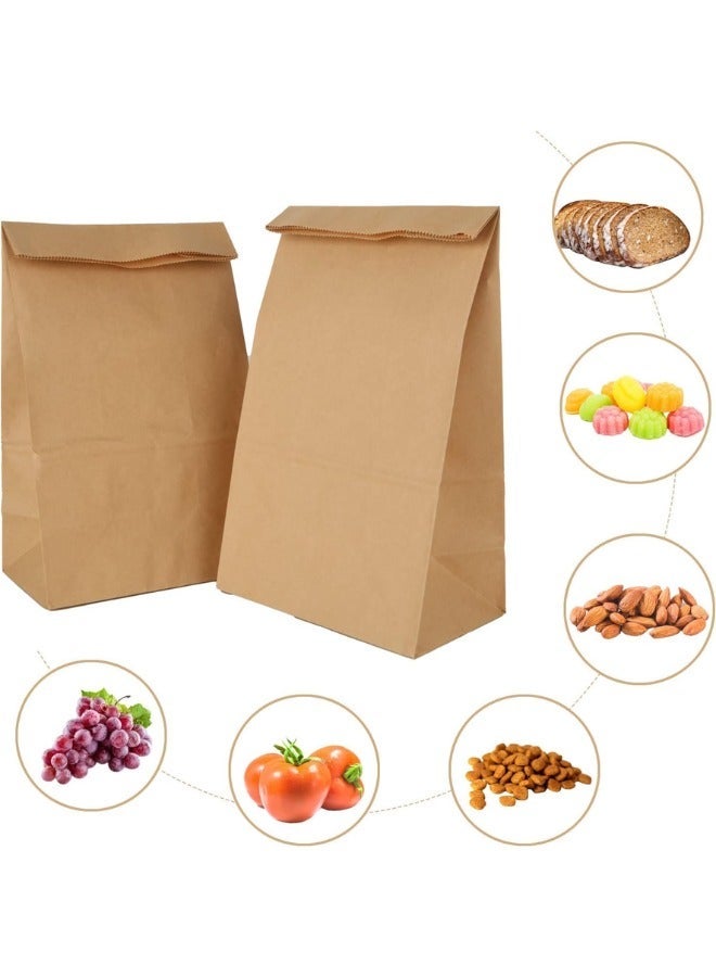 Halapack Kraft Paper Bag 10 PCS Sos Sqaure Bottom Without Handle Standard Size [ W 16 × H 31 × G 10 cm]  Strong Holding Power Bags Sqaure Bottom Paper Bag with Handle Durable Perfect for Gifts, Party Favors Brown - Image 2