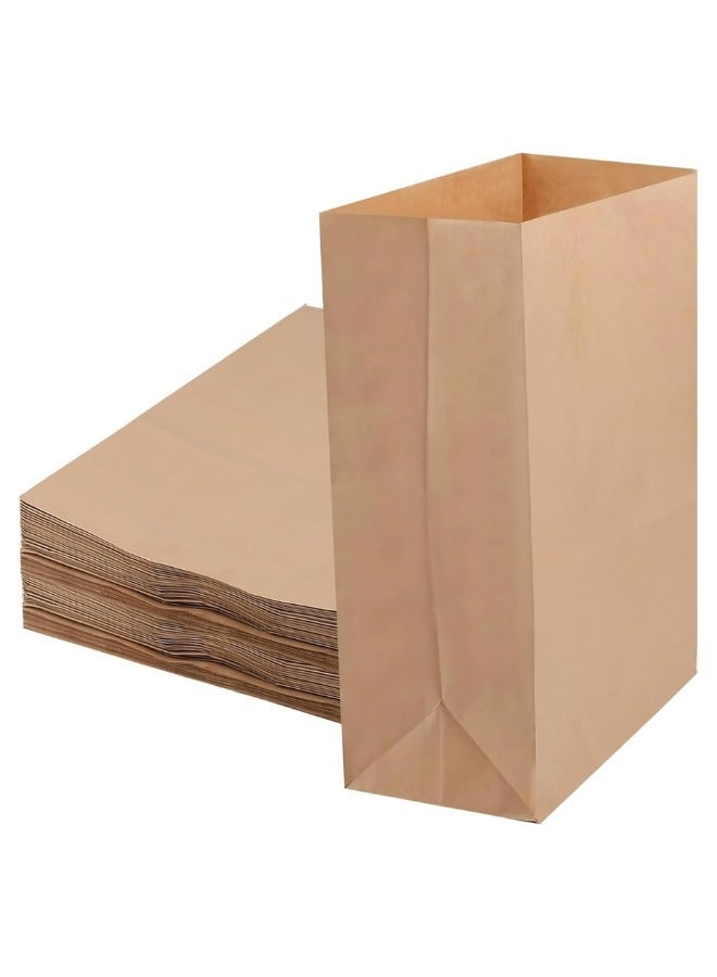 Halapack Kraft Paper Bag 10 PCS Sos Sqaure Bottom Without Handle Standard Size [ W 16 × H 31 × G 10 cm]  Strong Holding Power Bags Sqaure Bottom Paper Bag with Handle Durable Perfect for Gifts, Party Favors Brown - Image 1