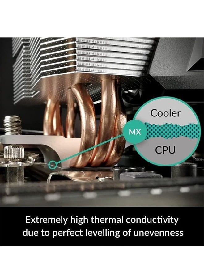 أركتيك MX-4 (يشمل ملعقة، 8 جرام) معجون حراري لوحدة المعالجة المركزية (CPU) ووحدة معالجة الرسومات (GPU) في أجهزة الكمبيوتر - أجهزة الكمبيوتر الشخصية (PC)، PS4، XBOX، معاجين حرارية موصلة للحرارة قائمة على السيليكون، مركب حراري عالي التوصيل الحراري، متانة طويلة، آمن في الاستخدام، غير موصل للكهرباء - Image 3